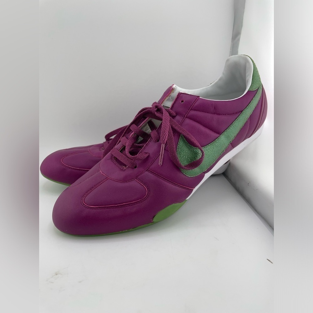 NWOT Vintage Nike Sprint Sister Running Shoes Women 11 Deep Purple Green Swoosh  - Picture 2 of 11